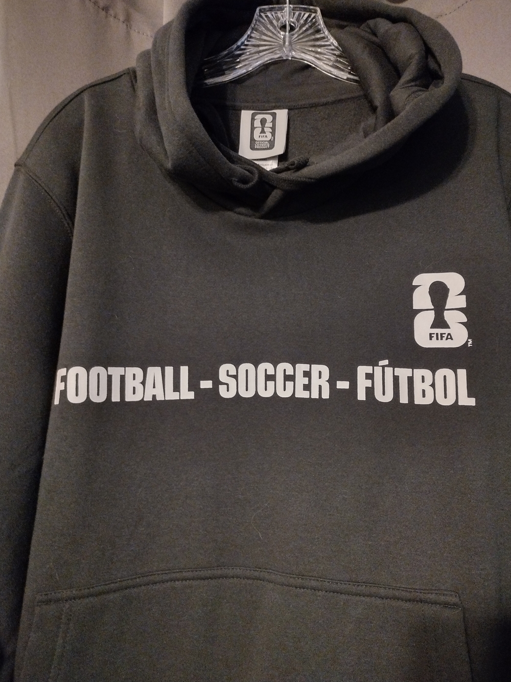 Men's Black Large Football Hoodie